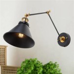 Black Swing Arm Wall Light